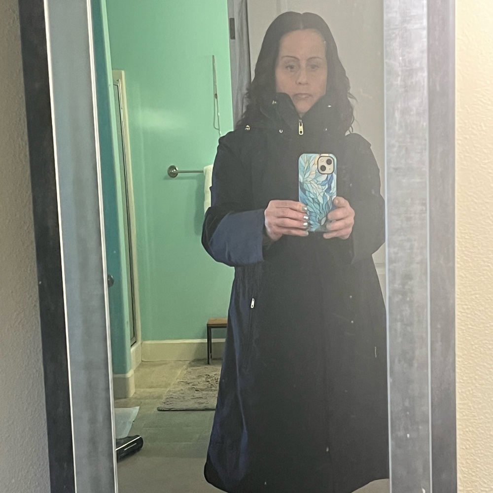 Cole Haan Women’s Blue Hooded Jacket